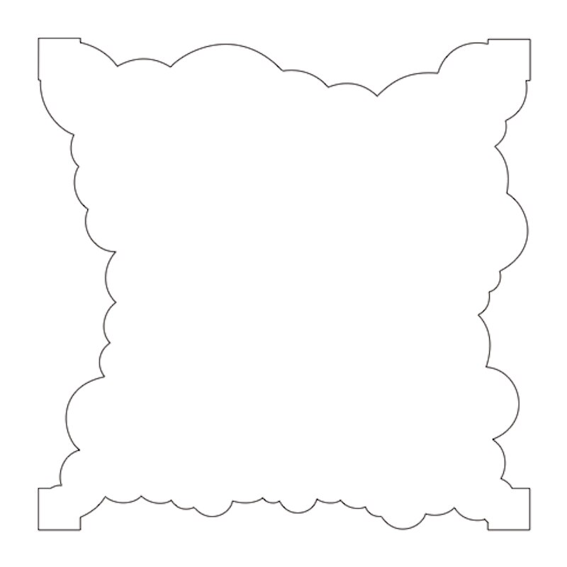 Fond cadre bambou nid d'abeille nuages pochoir en plastique pour bricolage Scrapbooking gaufrage papier carte artisanat peinture modèle: 14