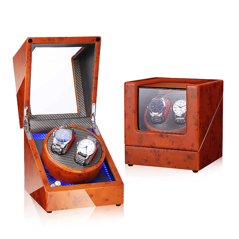 Devanadera de reloj mecánico con pantalla LED, soporte de caja de almacenamiento de joyería, agitador de Motor, rotador automático silencioso, 5 modos: Grey