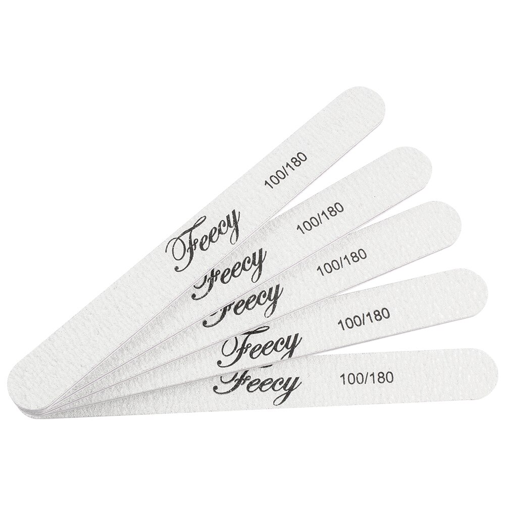 10pcs Nail Files Buffers 100/180 Sanding Buffer File Double Side Trimmer Lime Polish Ongles Pedicure Manicure Nail Art Tools: NF0505 5PCS