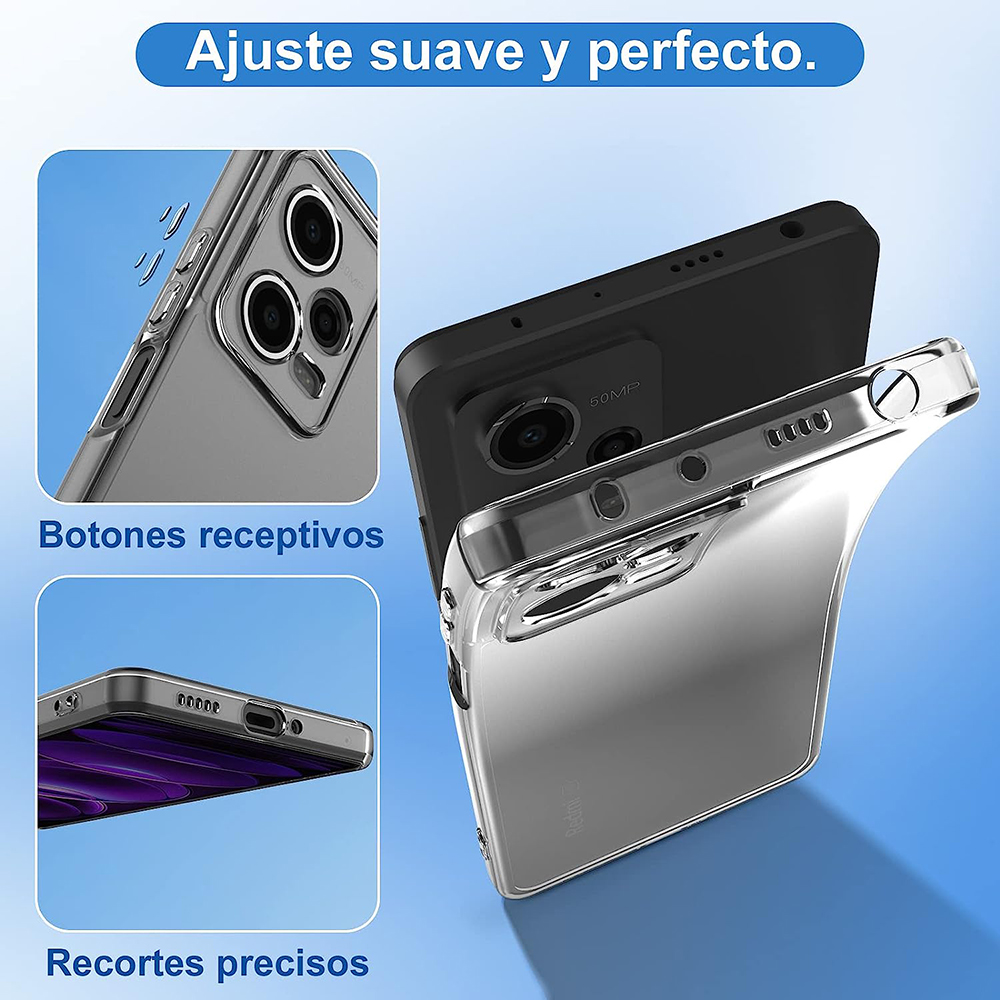 Coque Silicone Souple Anti-choc Pour Xiaomi Redmi 13C, 12C, Note 12S/Pro, Note 11/11S - Noir - Modèles Multiples