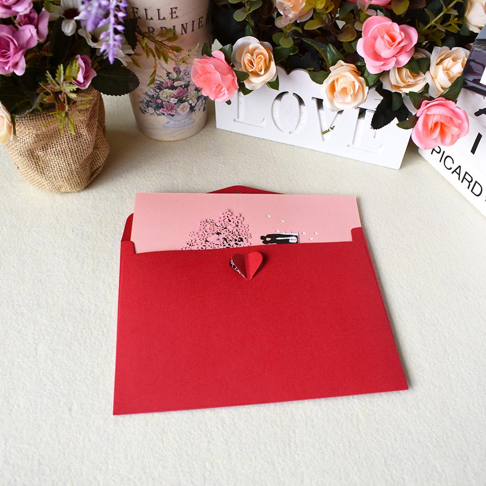 Konvolutter til bryllupsinvitationer postkort fødselsdag 3d pop-up kort lykønskningskort
