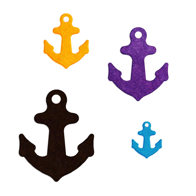 Vier specificaties Cartoon Ankerketting Grafisch scheepsanker, plastic mal, cakefondanthulpmiddelen, koekjessushi- en fruitsnijders