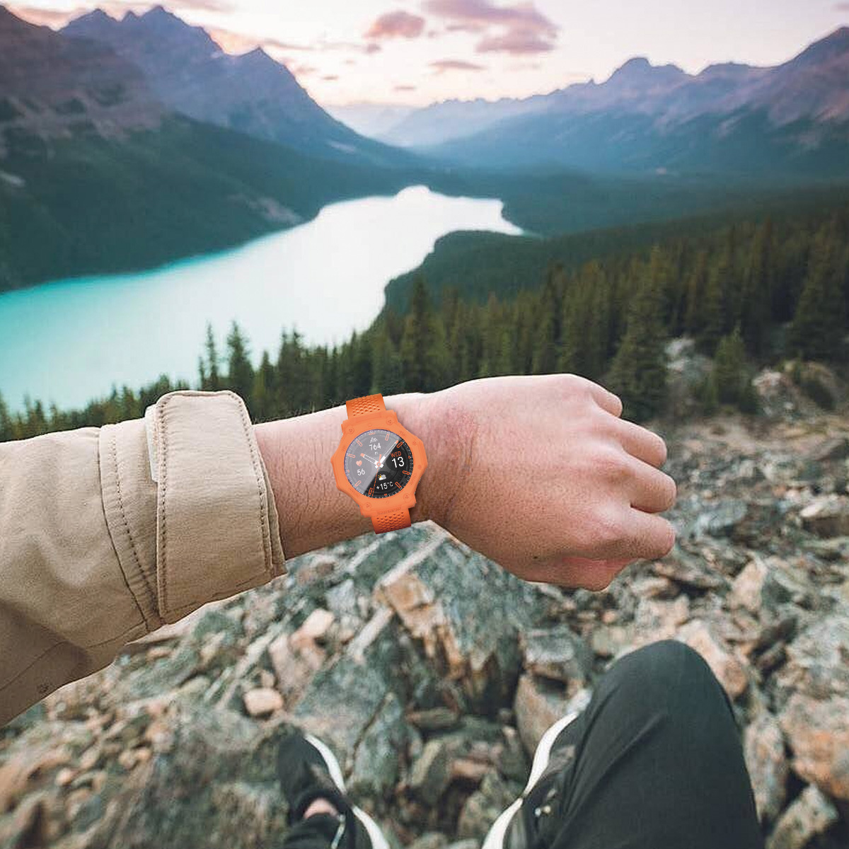Vidrio + funda para Amazfit t-rex 3 Protector de pantalla antiarañazos película de vidrio templado + parachoques cubierta protectora de silicona Accesorios