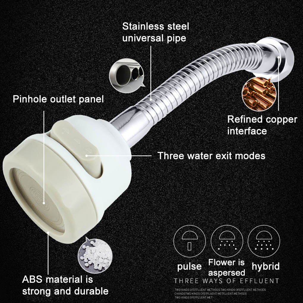 kitchen Faucet Aerator Nozzle Faucet Adapter Can Adjusting 360 Rotate Water Saving Movable Tap Head kichen Faucet