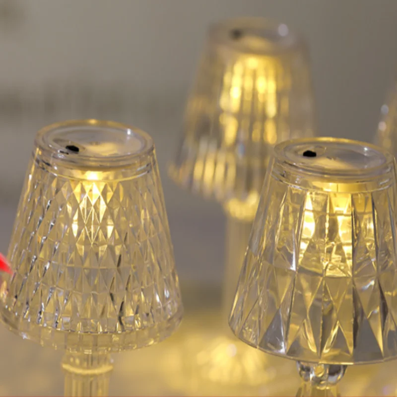 Led Sfeer Kristallen Tafellamp, Restaurant, , Desktop Decoratie Diamant Sfeer Ins Klein Nachtlampje