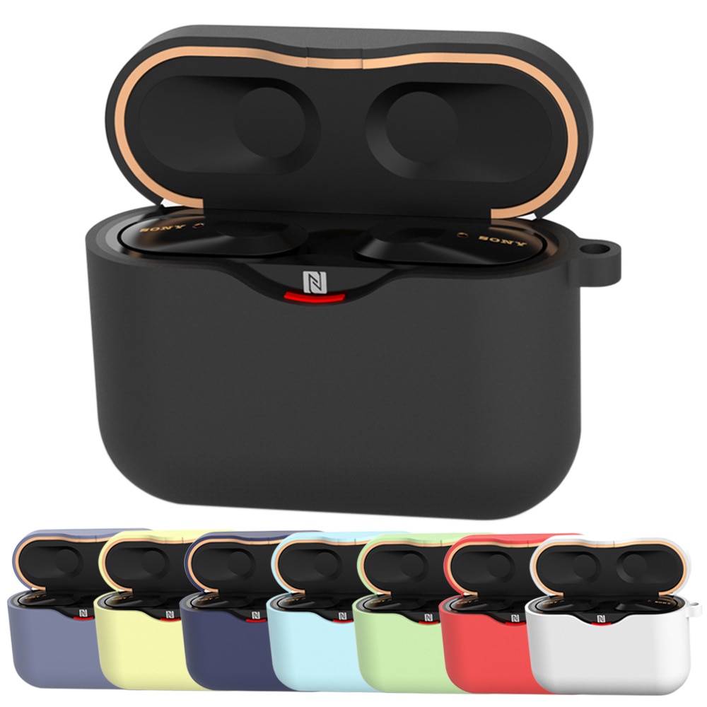 Trådlös bluetooth headsetbox anti-skyddande skal lämplig för sony wf -1000 xm 3 headsettillbehör med krok