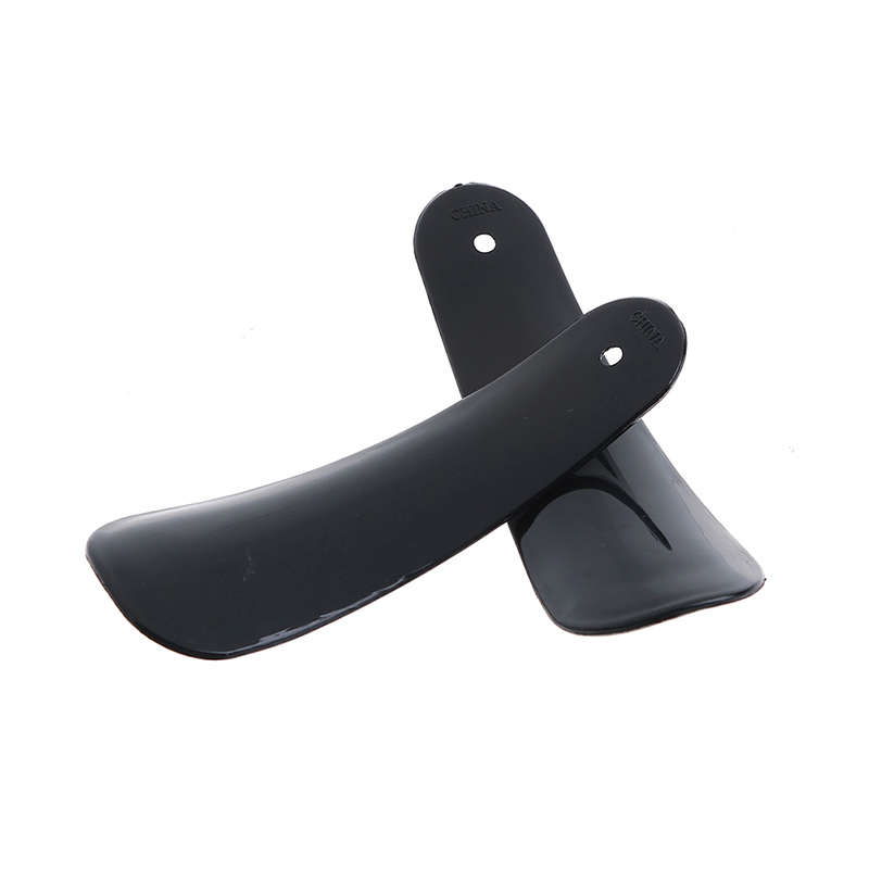 2Pcs/Lot Plastic Pro Shoe Horn Lifter Flexible Sturdy Slip Shoe Horns Spoon Shape Shoehorn Shoe Accessories Black