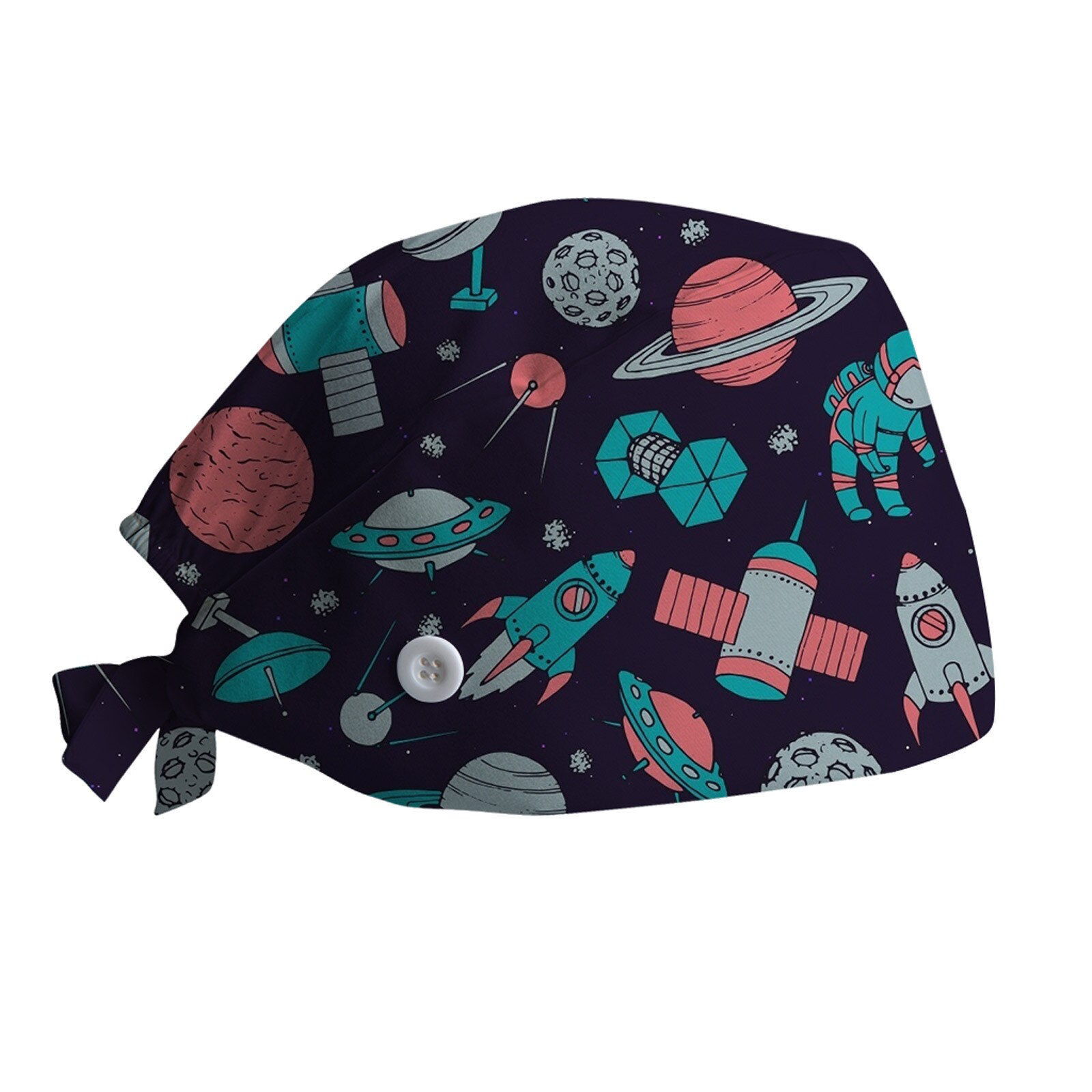 gorros quirurgicos mujer Working Cap Sweatband Bouffant Turban Button Tie Back Adjustable Sweat strip Unisex Dentist Scrub Cap