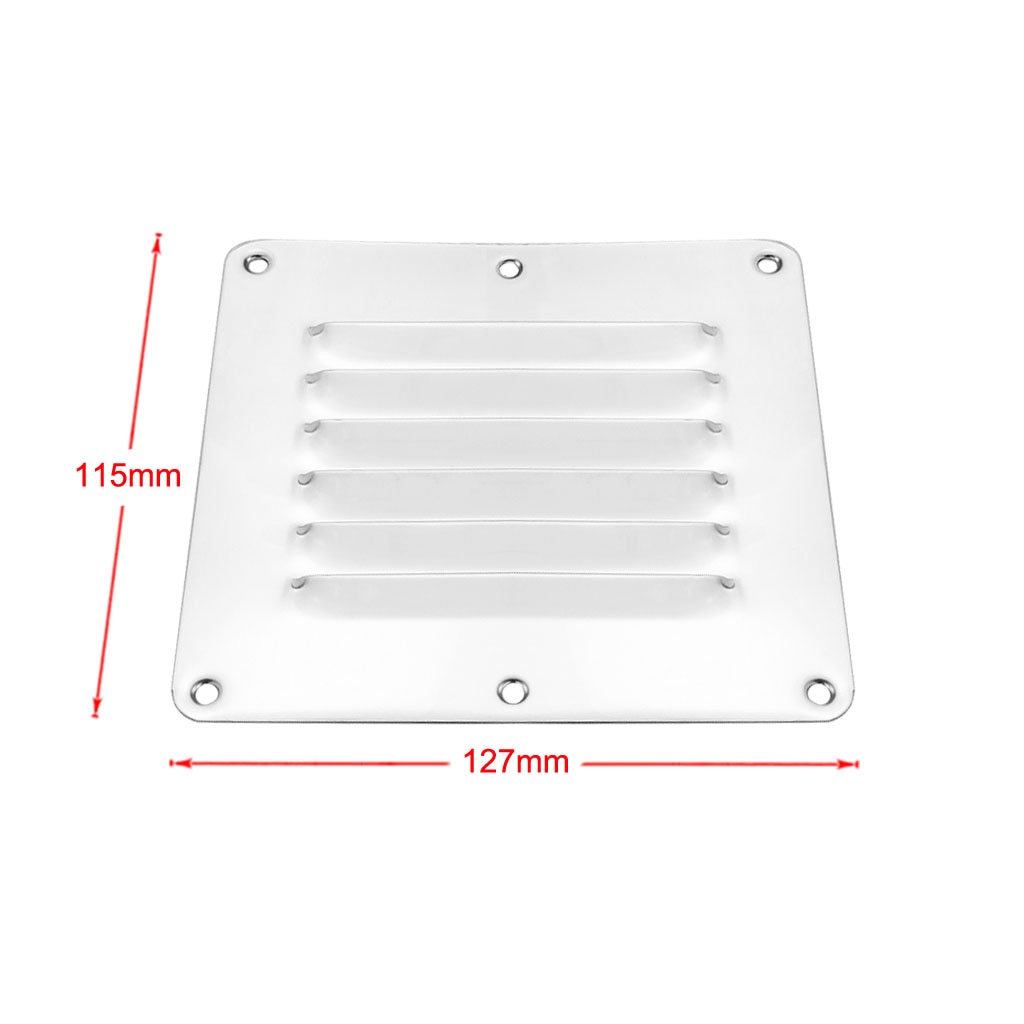 marine båt firkantet luftventil lamel rist dekke justerbart eksosventil rustfritt stål ventilasjon louvered ventilator grille
