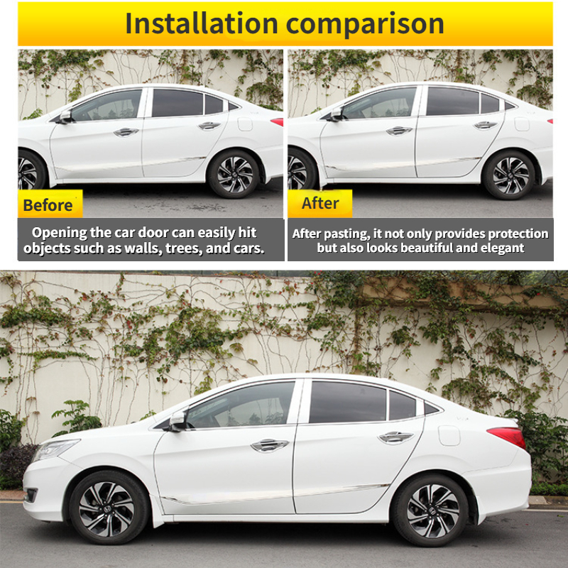 5m Adhesive Scratch Tools Car Door Edge Rubber Scratch Protector Strips Car Styling Mouldings Protection Side Doors Moldings