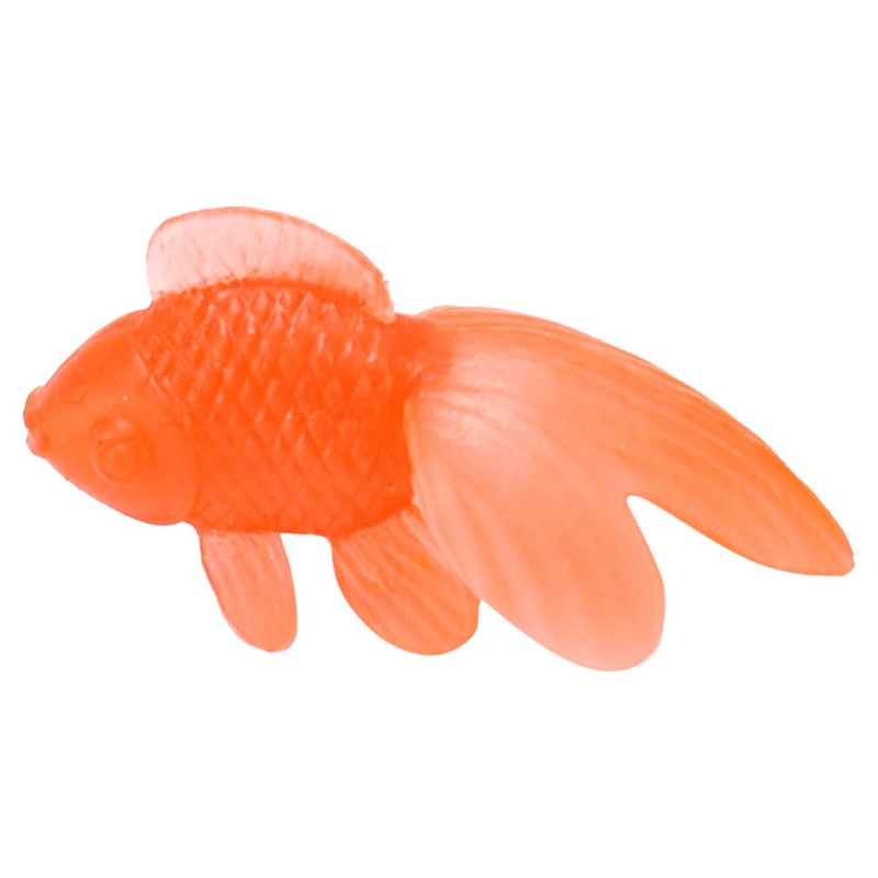 10 stk / lot blød gummi guldfisk baby badelegetøj lille plast simulering lille guldfisk vandlegetøj sjov børn svømning strandlegetøj