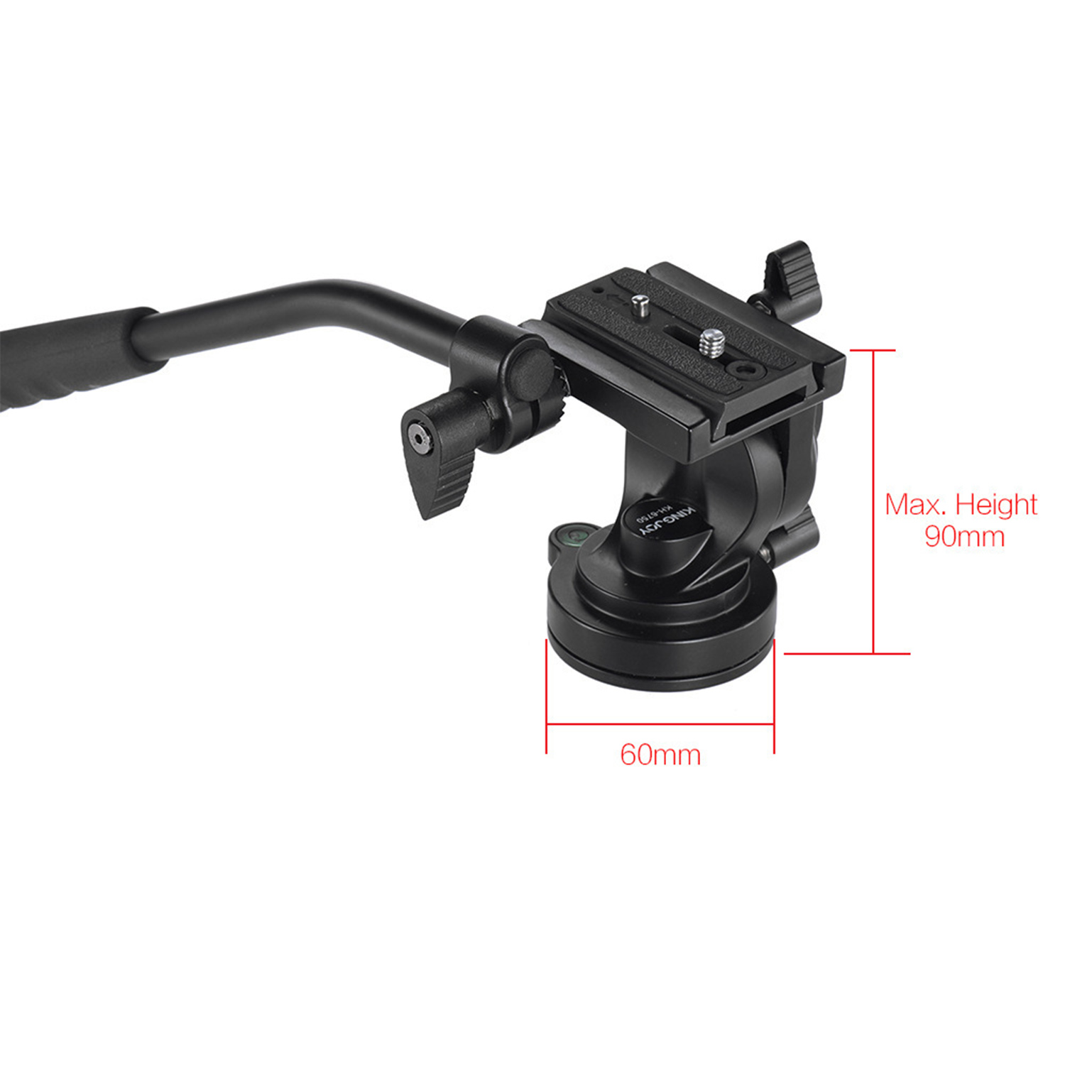 Hydraulic Tripod Head Smooth Damping Gimbal Handle Mount Video Head For Tripod Monopod Holder Stand SLR DSLR