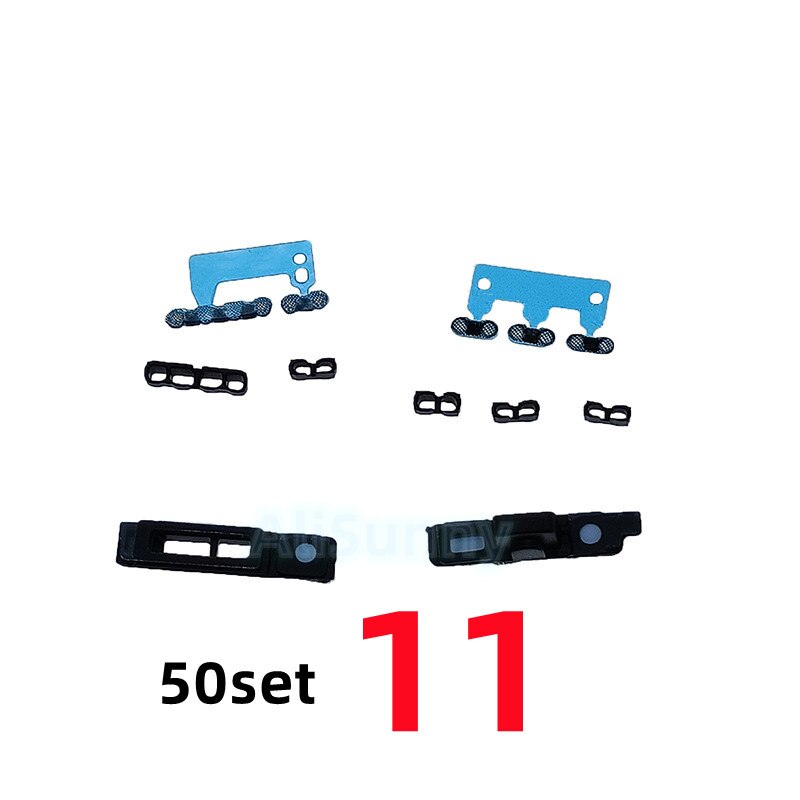 AliSunny 50Set głośnik + Mic Mesh samoprzylepna naklejka na iPhone 6 6S 7 Plus lewa + prawa siatka przeciwkurzowe ucho ekran dotknij klej: 50x for 11