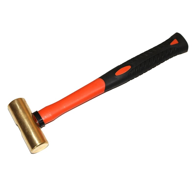 Red Copper Round Hammer Plastic Handle Explosion Proof Safety Tool Explosion Proof Safety Tool 0.45kg/0.68kg Lightweight