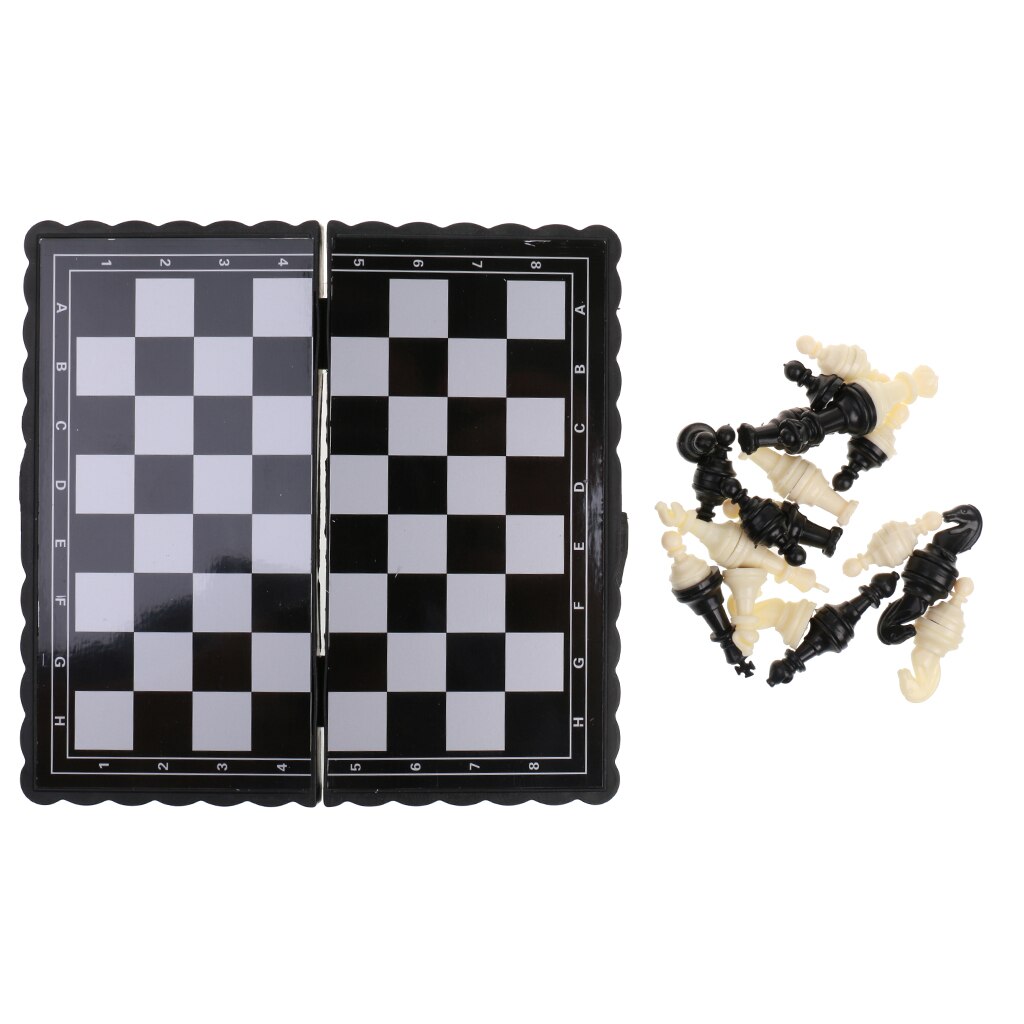 Pocket Draagbare Magnetische Vouwen Schaakbord Schaakspel Stukken Speelgoed Kid Voor Kind Family Fun Club Game Opvouwbare Schaakbord