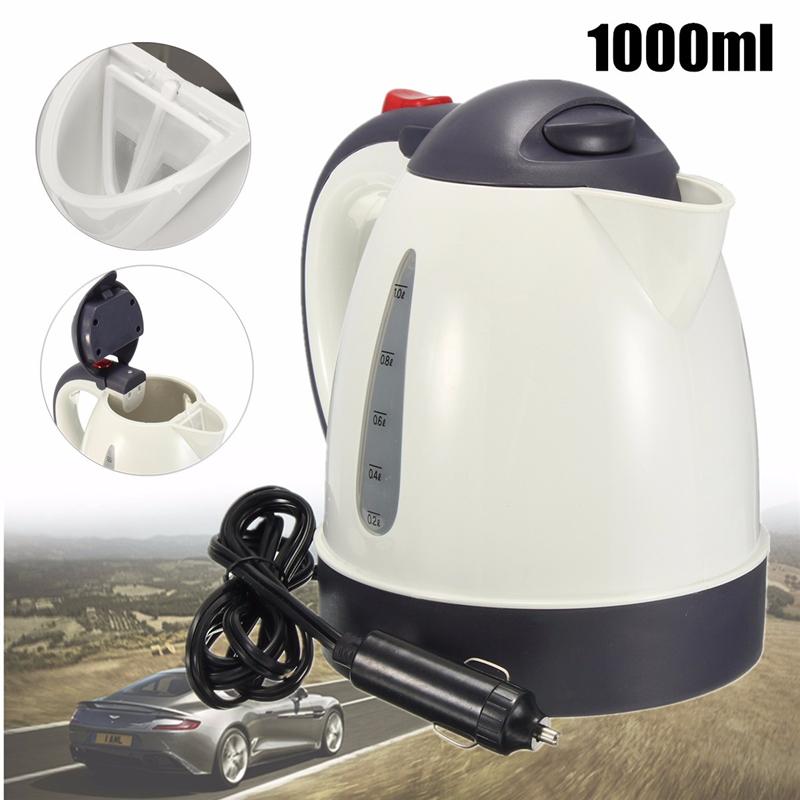 SDFC-1000ML Auto Heiße Wasserkocher Tragbare Wasser Heizung Reise Auto für Tee Kaffee 304 Edelstahl Große Kapazität Fahrzeug