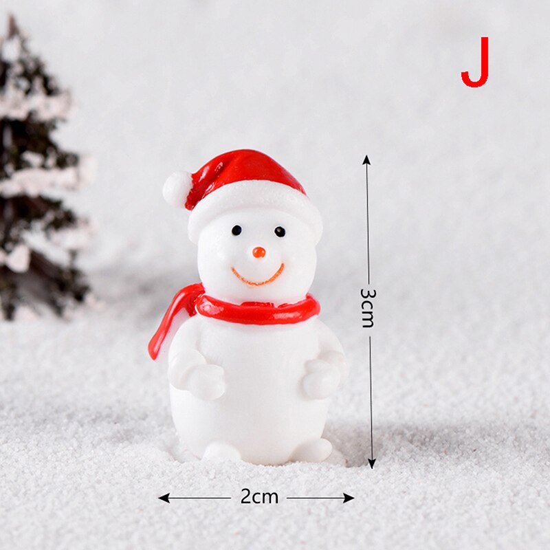 Mini Resin Christmas Decoration Santa Claus Snowman Tree Micro Landscape Model DIY Miniature Garden Figurines Home Decoration