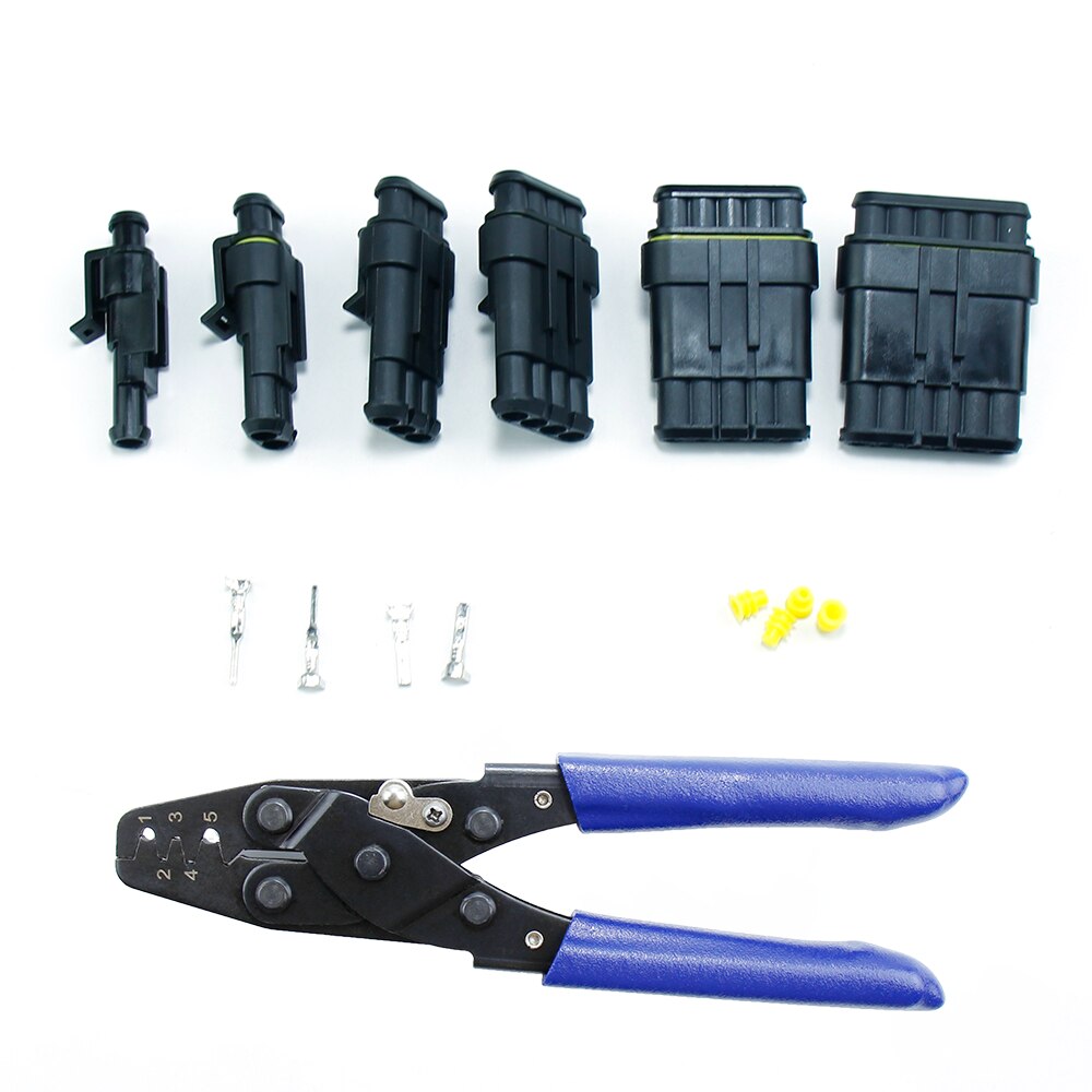 10Sets 1P 2P 3P 4P 5P 6Pins Way 1.5 Super seal Waterproof Electrical Automotive Wire Connector Plug Female Male For Car