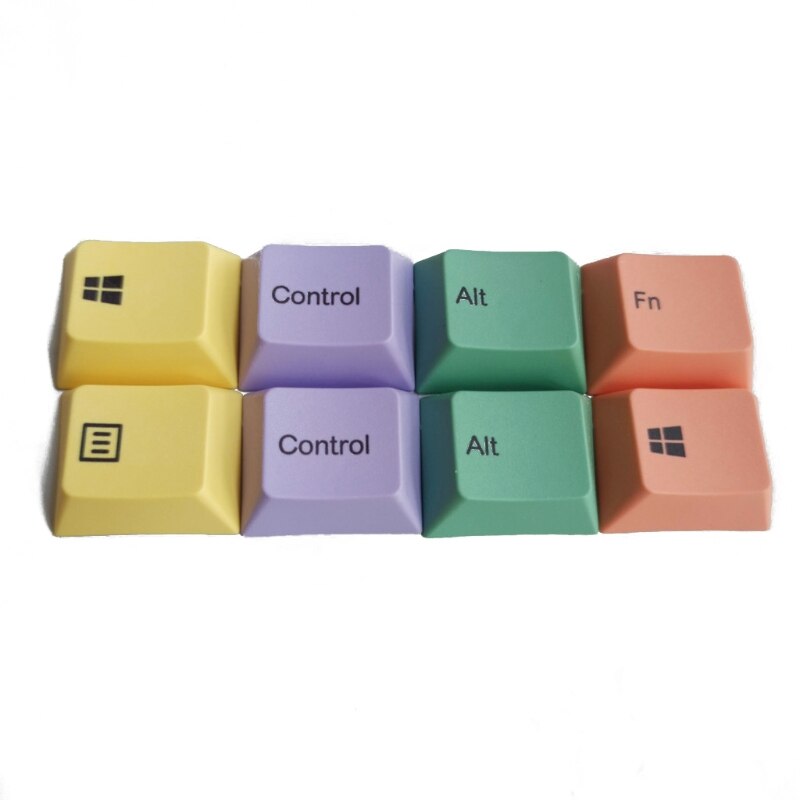 8Pcs 1.25U PBT Dye Sublimation KeyCaps Mechanical Keyboard Keycaps for Cherry MX Switch R1 Keycaps: A