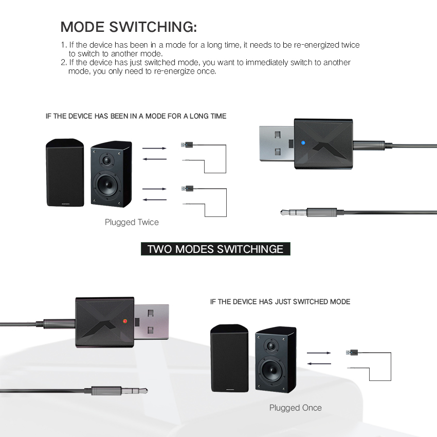 Bluetooth 5.0 Audio Receiver Transmitter Mini 3.5mm Wireless AUX Stereo Bluetooth Converter For Computer Laptop Car