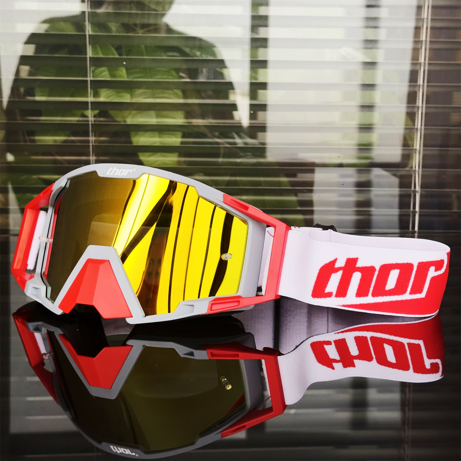 Motocross Brille Motorrad ATV MTB Cross-country Reiten Sport MX Brille Motorrad Helm UV400 Fahrräder Brille: Brown