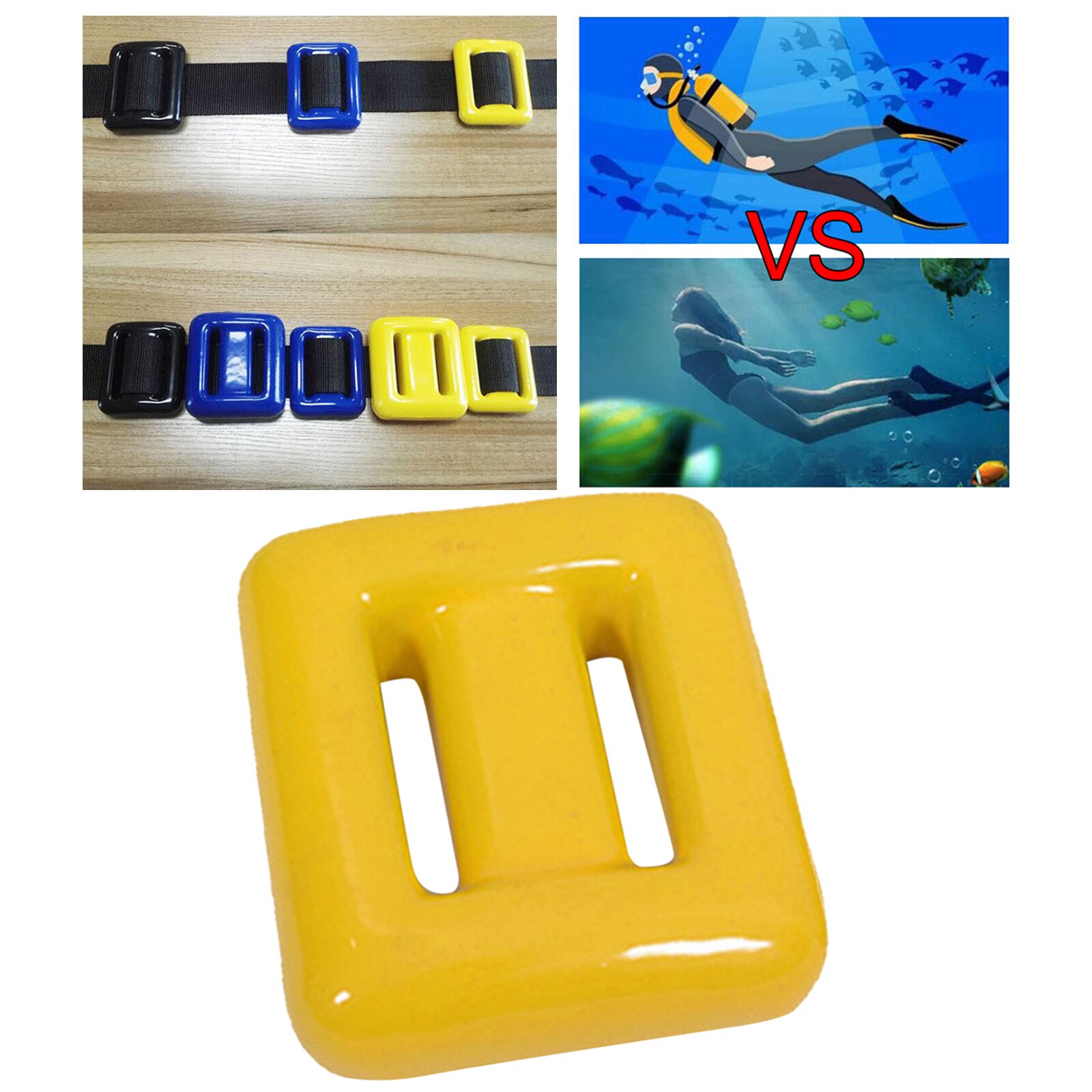 500 G/stk Scuba Lood Rubber Coated Contragewicht Snorkelen Zwemmen Sport Apparatuur: Yellow