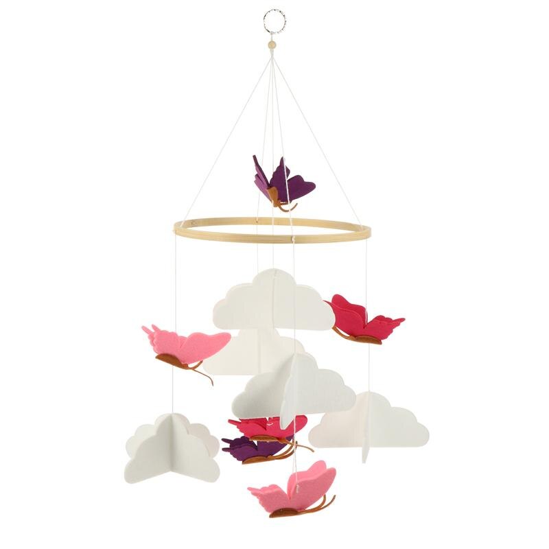 Baby Bed Ornament Felt Butterfly Crib Stroller Hanging Pendant Kid Room Decor: butterfly