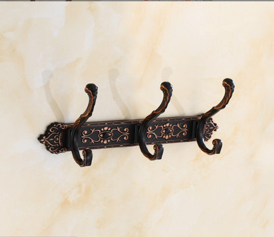 Antiek Gesneden Handdoek Hanger Kleding Hoed Haak Rij Vintage Gewaad Haak Badkamer Gewaad Haak Bad Hardware Set Keukenhanger: green