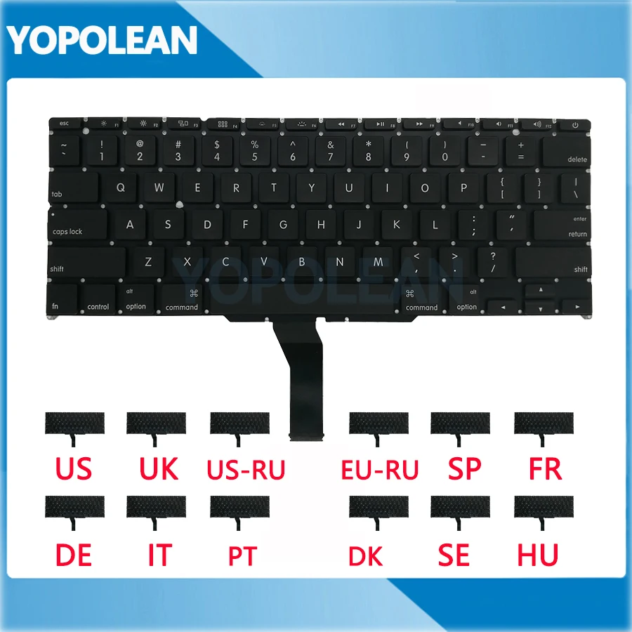 Neue A1465-Tastatur für MacBook Luft 11 Zoll A1370 A1465 Tastatur uns UK Russisch Spanien Französisch Jahr