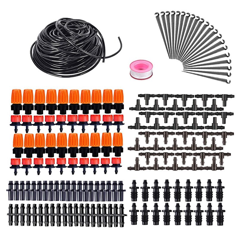 Kits with Adjustable Dripper 30m Automatic Micro Drip Irrigation System Garden Irrigation Spray Self Watering