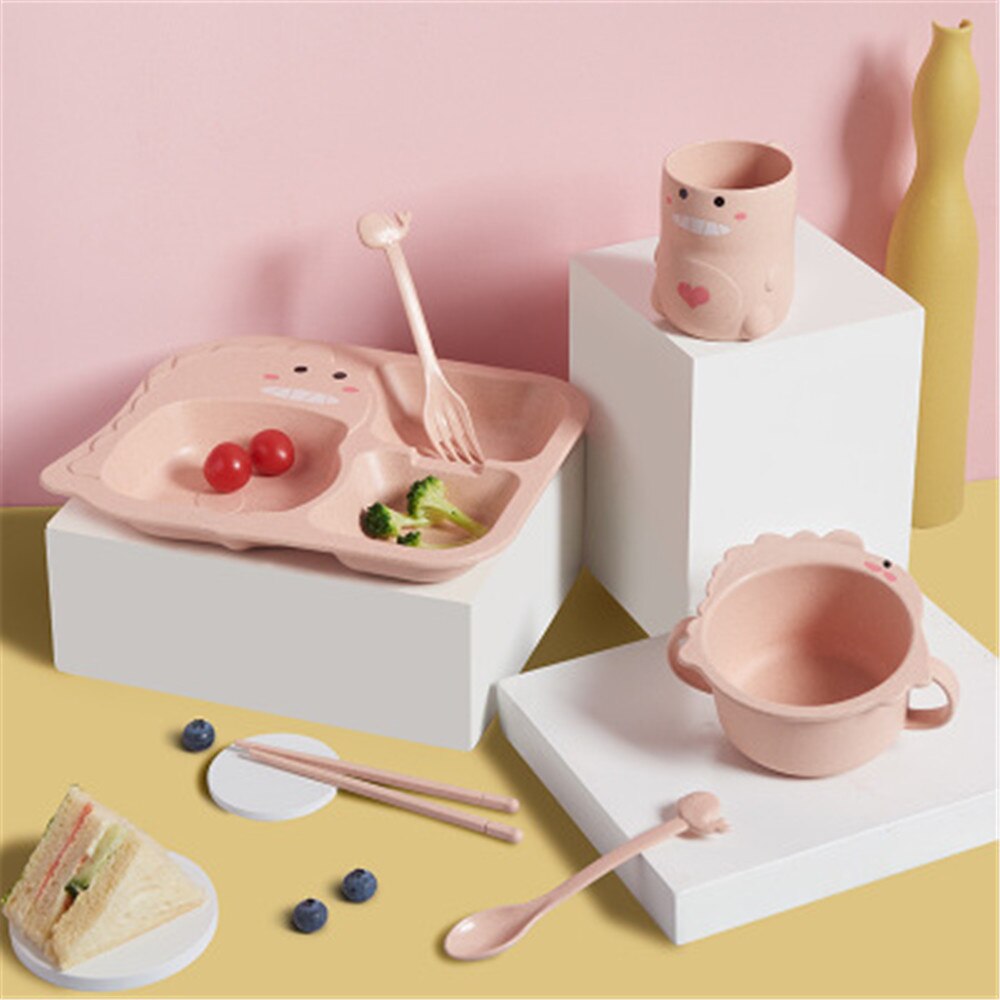 Plato de silicona de dinosaurio para bebé, vajilla de silicona para niños, plato antideslizante, tazón de alimentación de bebé sin BPA, antideslizante