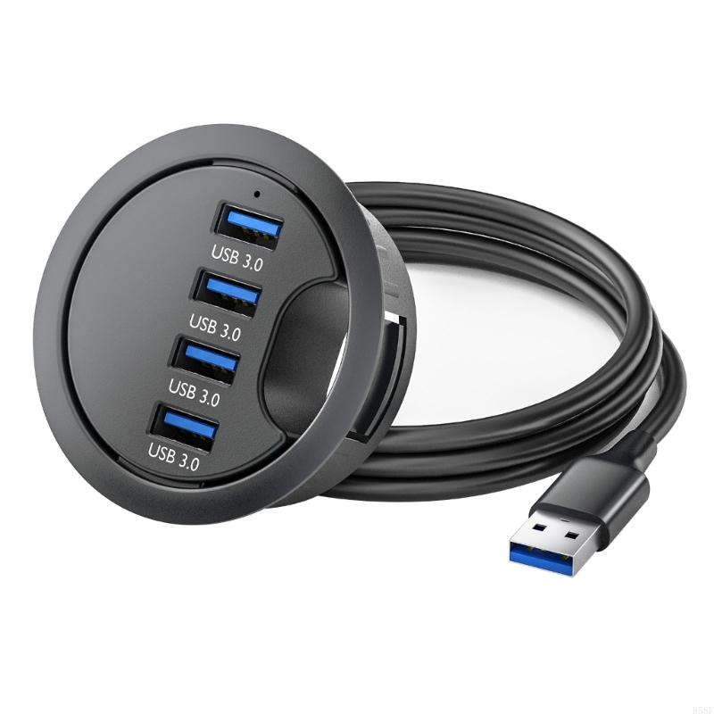 R58F USB DEK GROMMET OVER USB Piczowo -montażowy kabel pulpitu pulpitu pulpitu: Niebieski