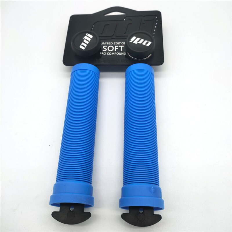 ODI MTB bicycle handlebar anti-skid shock absorber mountain bike bicycle balance bicycle handlebar silicone grip Accessories: blue