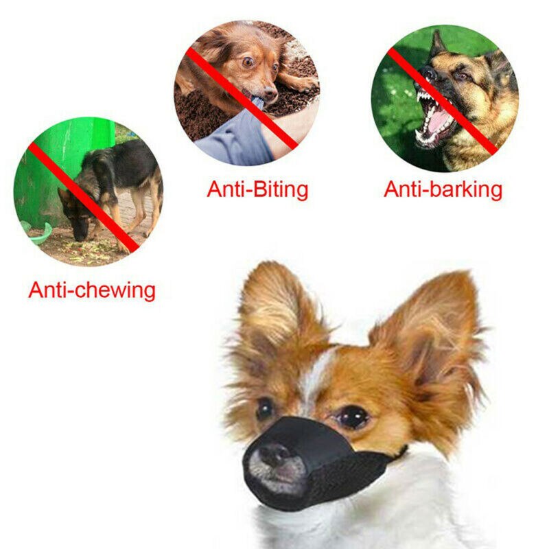 1pc justerbar mesh åndbar lille og stor hund mund munden anti bark bid tygge hund mundkurve træningsprodukter tilbehør til kæledyr