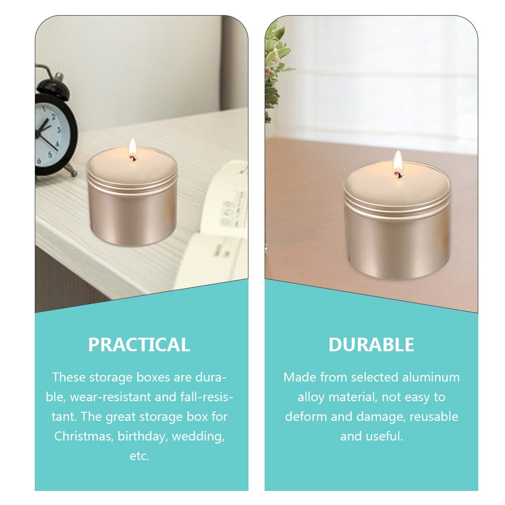 6 Pcs Small Cans Simple Home Round Useful Aluminum Storage Cans Aluminum Storage Jars for Home Storage