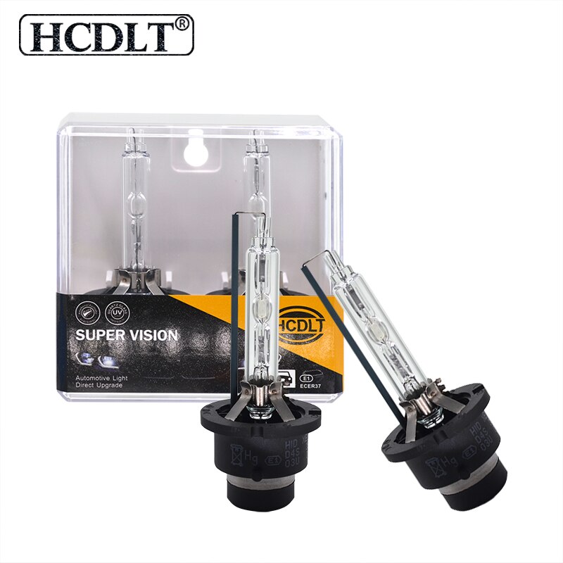 Hcdlt 2 stk  d2s d2 d4 d4s xenon gjemte seg pærer 35w 5500k hvite raske lys gjemte seg lampe lys erstatning til frontlys ballast sett
