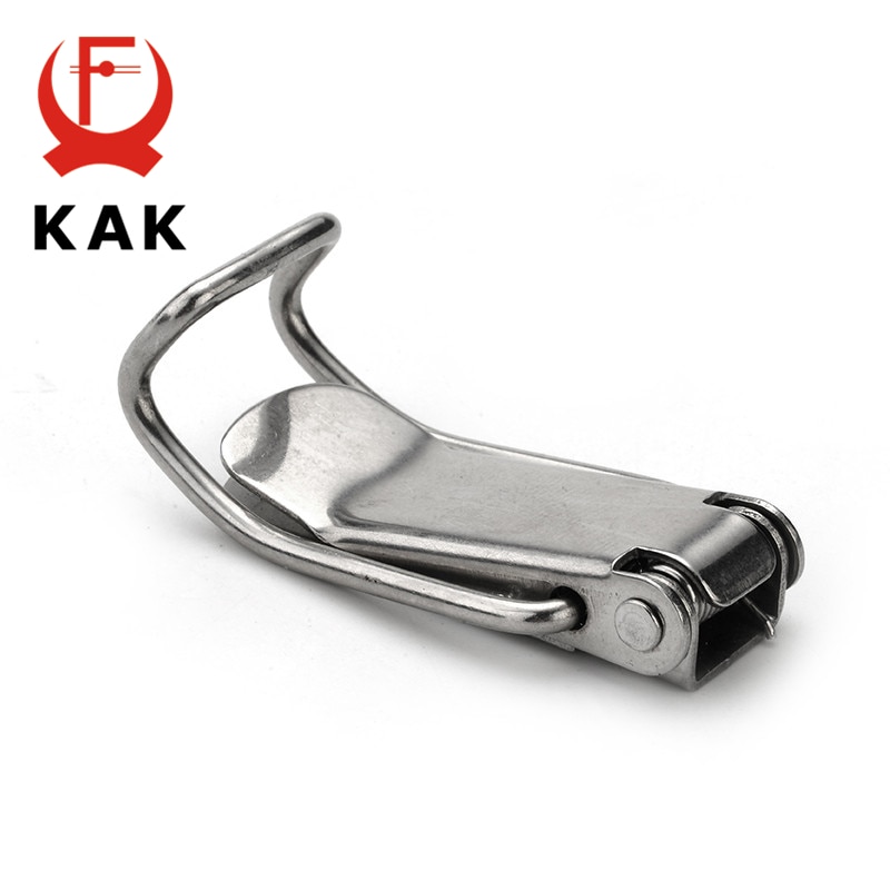 4PCS KAK J115B Mild Steel Cabinet Boxes Hasp Lock 74*20 Spring Loaded Latch Catch Toggle Locks For Sliding Door Window Hardware