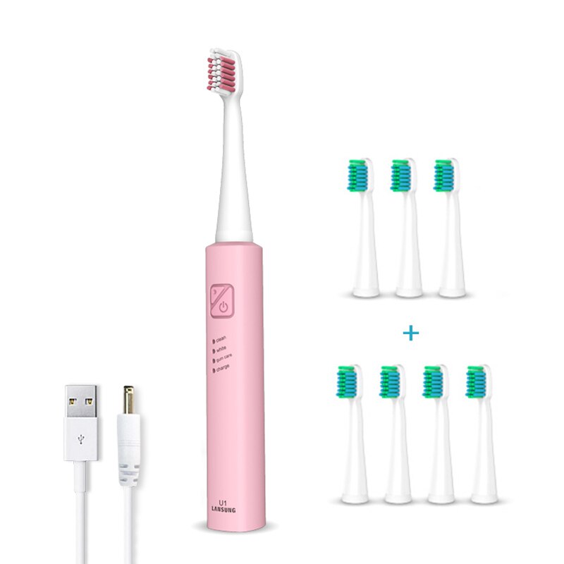 Ultrasonic Sonic Electric Toothbrush Rechargeable Tooth Brushes electric toothbrush with U1 tooth brush heads cepillo dental 4