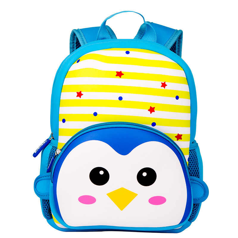 Nieuw Cute Kids Peuter Schooltassen Rugzak Kinderen Kleuterschool Schooltas 3D Cartoon Dier Tas voor Meisjes Jongens mochila infantil: Penguin