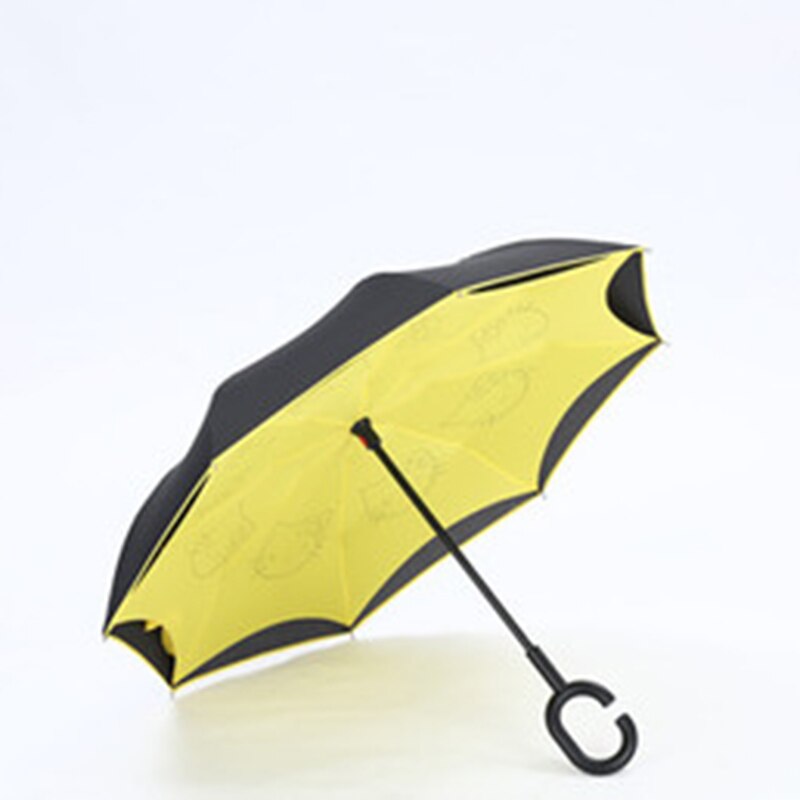 Barn omvendt paraply dobbeltlag børn dreng parasol regnfrakke paraply sol omvendt unbrella tegneserie inverso solcreme 35 ko 078: Paraply 3