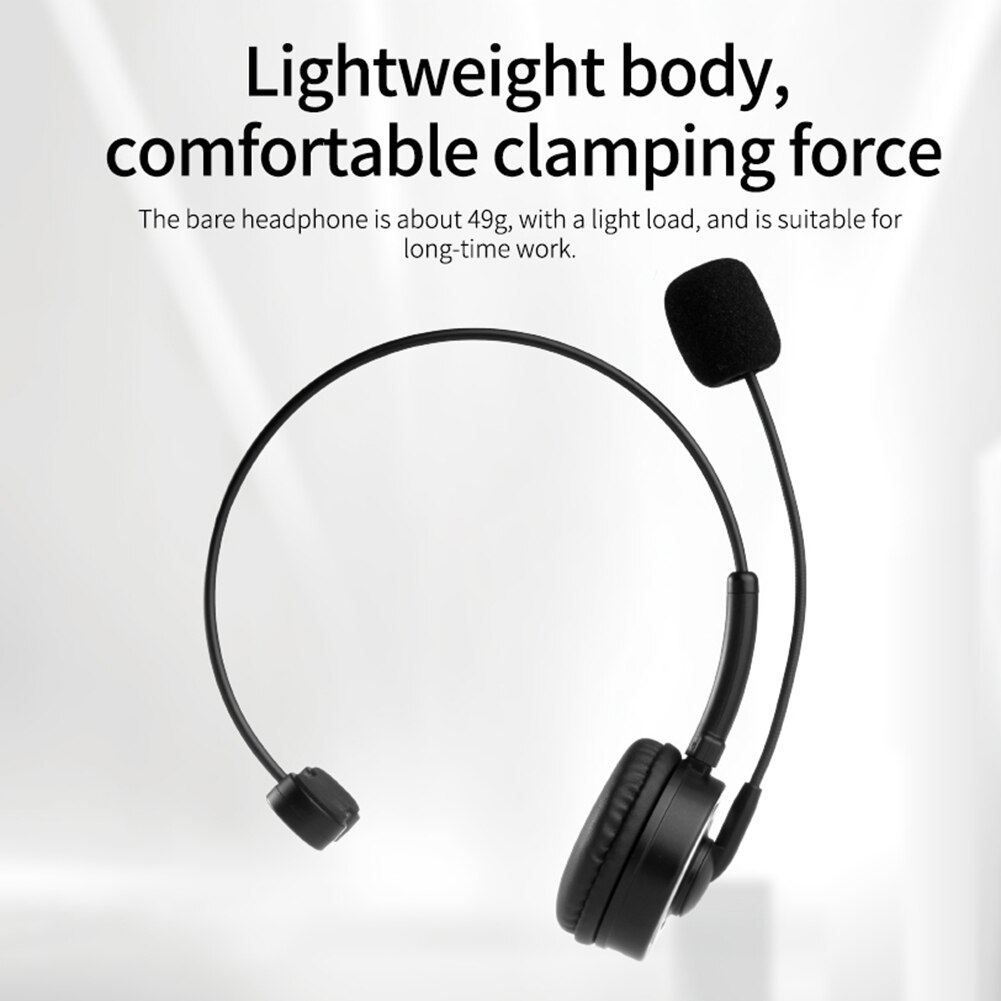 Bluetooth-compatible Call Center Headset Hands-free Wireless Headphones With Mic Noise Cancelling Skype for Call Center 17h Talk