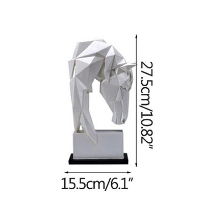 Stongwell nordisk origami hest abstrakt skulptur moderne enkelhed harpiks geometrisk dyrehåndværk boligdekoration ornamenter: Hest-am