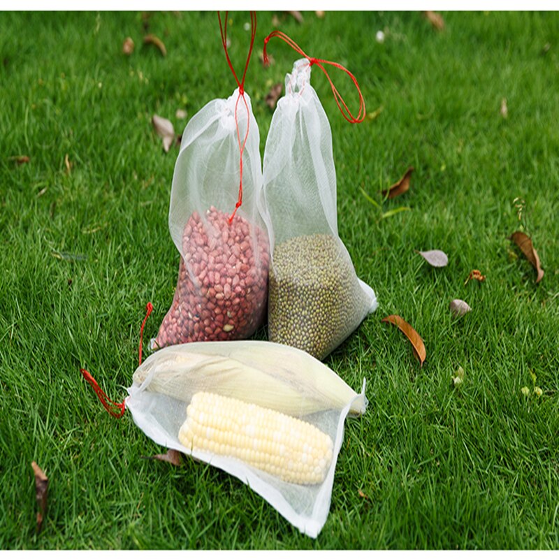 Bolsa de malla pcsNylon para embolsar semillas, bolsa de remojo de semillas, bolsa de frutas de dragón, embolsado de frutas de uva, bolsa de control de insectos de árboles frutales, bolsa roja para pájaros, 100