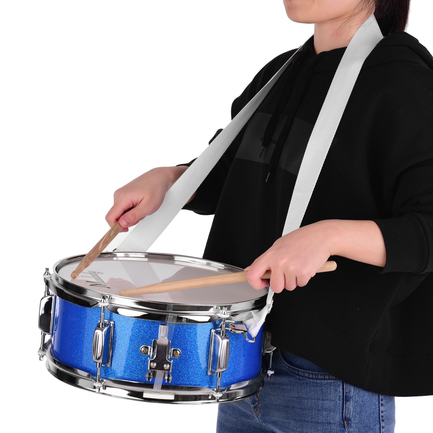 8/12 zoll Snare Trommel Kopf mit Drumsticks Schulter Strap Trommel Schlüssel für Studenten Band percussion instrument