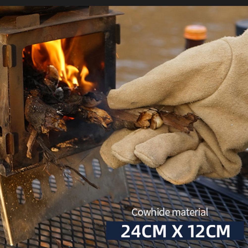 Resi – gants de Barbecue pour pique-nique en plein air, 1 paire, isolation, Prote, travail de Camping, épais, thermique, pour le feu de camp, M5Q5