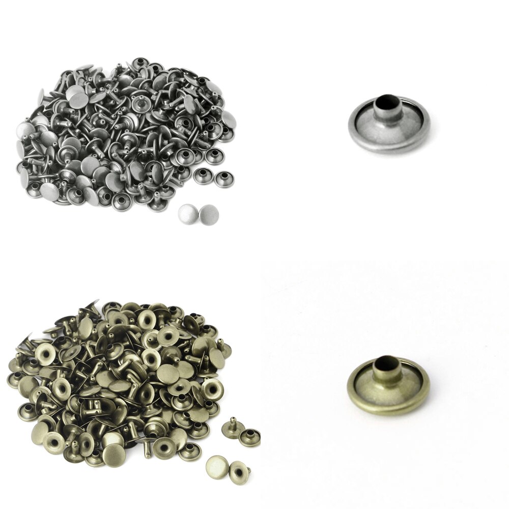 100pcs Stainless Steel Double Sided Rivets Rivets Child's Hat Tool DIY App Bag Accessory