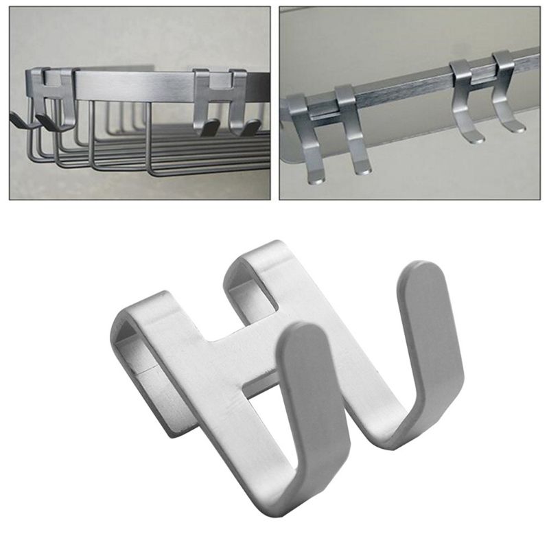 Ruimte aluminium metalen deurhaak punch-free wandhanger handdoekhouder