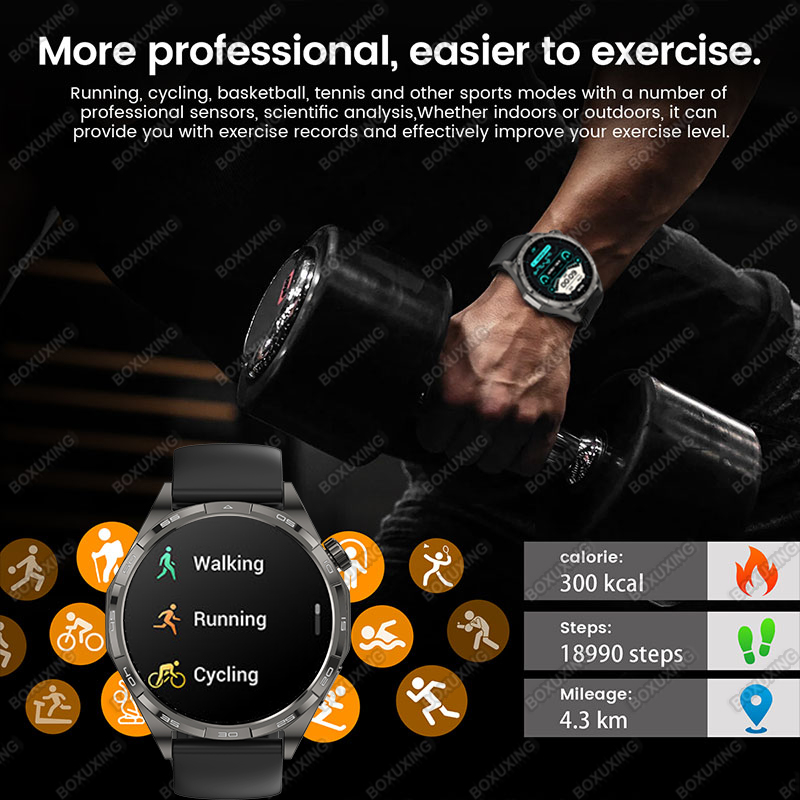 Nuovo orologio GT6 Smart Watch da uomo HD AMOLED schermo GPS traccia frequenza cardiaca chiamata Bluetooth sport fitness mostra sempre l'ora Smart Watch