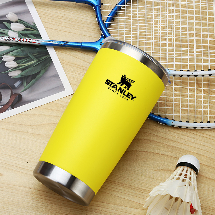 Thermische Mok Bier Cups Rvs Thermos Voor Thee Koffie Water Fles Vacuüm Geïsoleerde Lekvrij Met Deksels Drinkware: Yellow