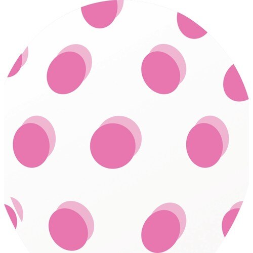 ALLE-RUNDE ROSA POLKA DOT GEDRUCKT TRANSPARENT